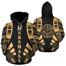 Load image into Gallery viewer, Marshall Islands All Over Hoodie - Gold Tattoo Style