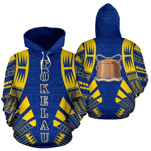 Tokelau All Over Hoodie - Polynesian Tattoo Style