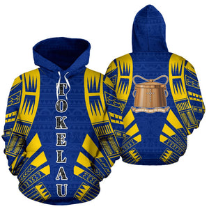 Tokelau All Over Hoodie - Polynesian Tattoo Style