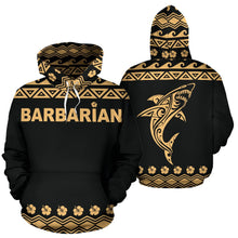 Load image into Gallery viewer, Barbarian All Over Hoodie - Polynesian Shark Hoodie
